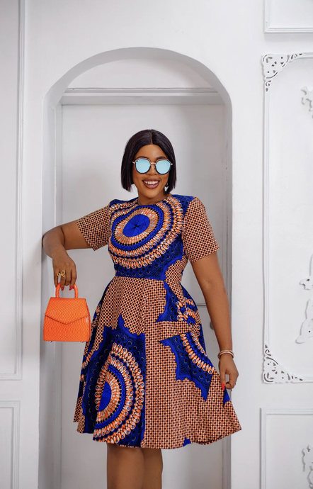 Mira African Print Dress